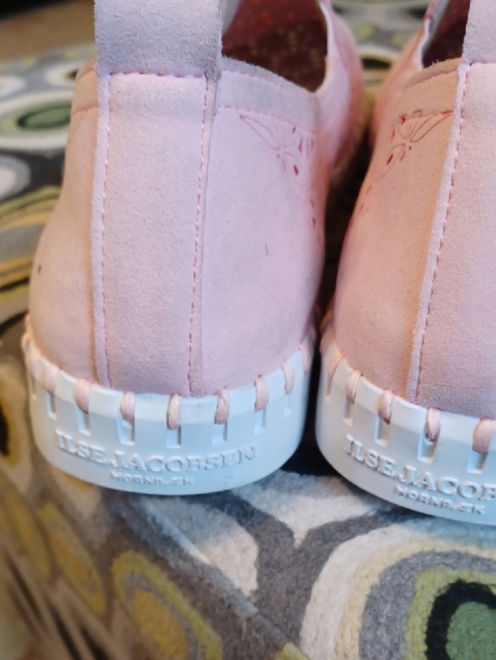 Ilse Jacobsen Women Blush Pink Suede Slip-On Sneakers